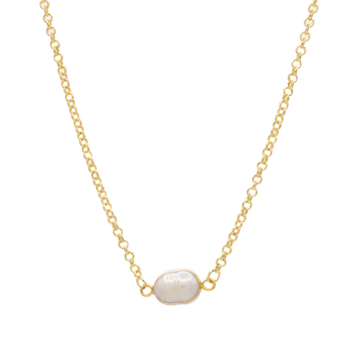 Oval Pearl Necklace