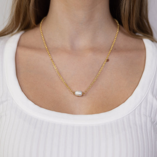 Oval Pearl Necklace
