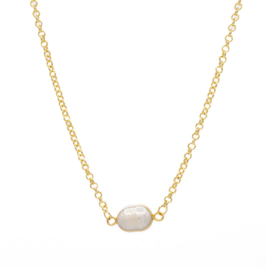 Oval Pearl Necklace